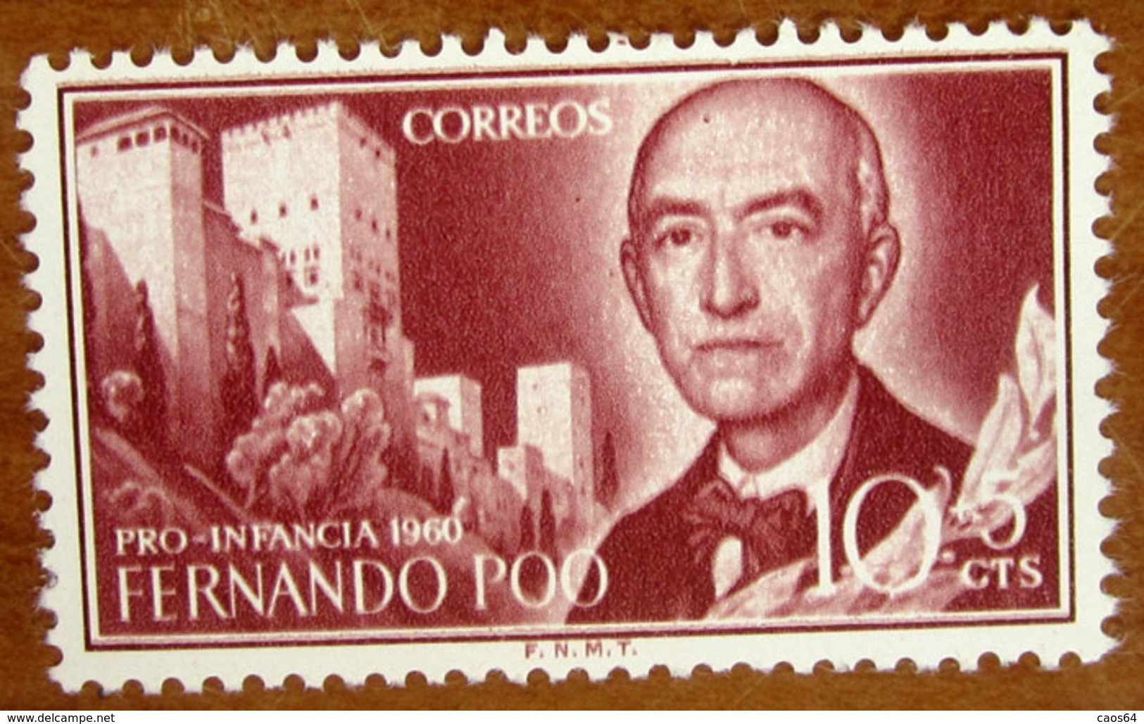 1960 FERNANDO POO Musica Compositori Castelli Pro Infanzia Manuel De Falla - 10+5 Cts  Nuovo - Fernando Po