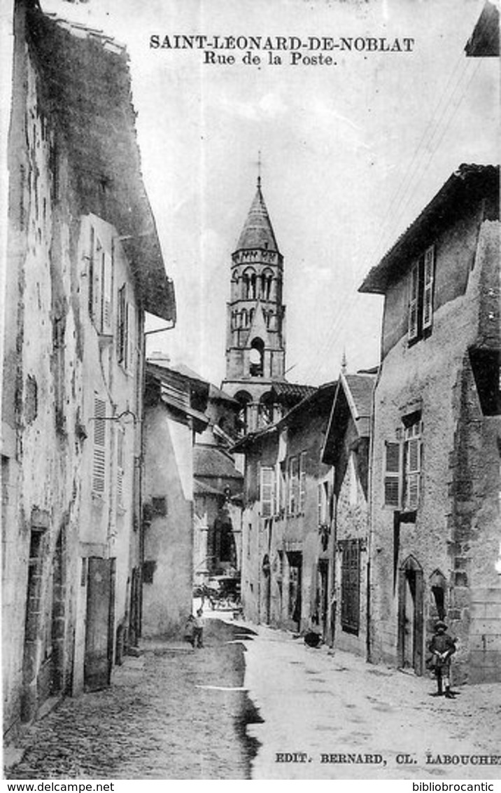 D87 Hte-Vienne - SAINT LEONARD DE NOBLAT < VUE ANIMEE DE LA RUE DE LA POSTE - Saint Leonard De Noblat