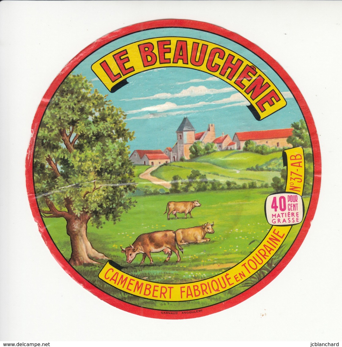 Etiquette De Fromage Camembert - Le Beauchêne - Indre Et Loire. - Fromage