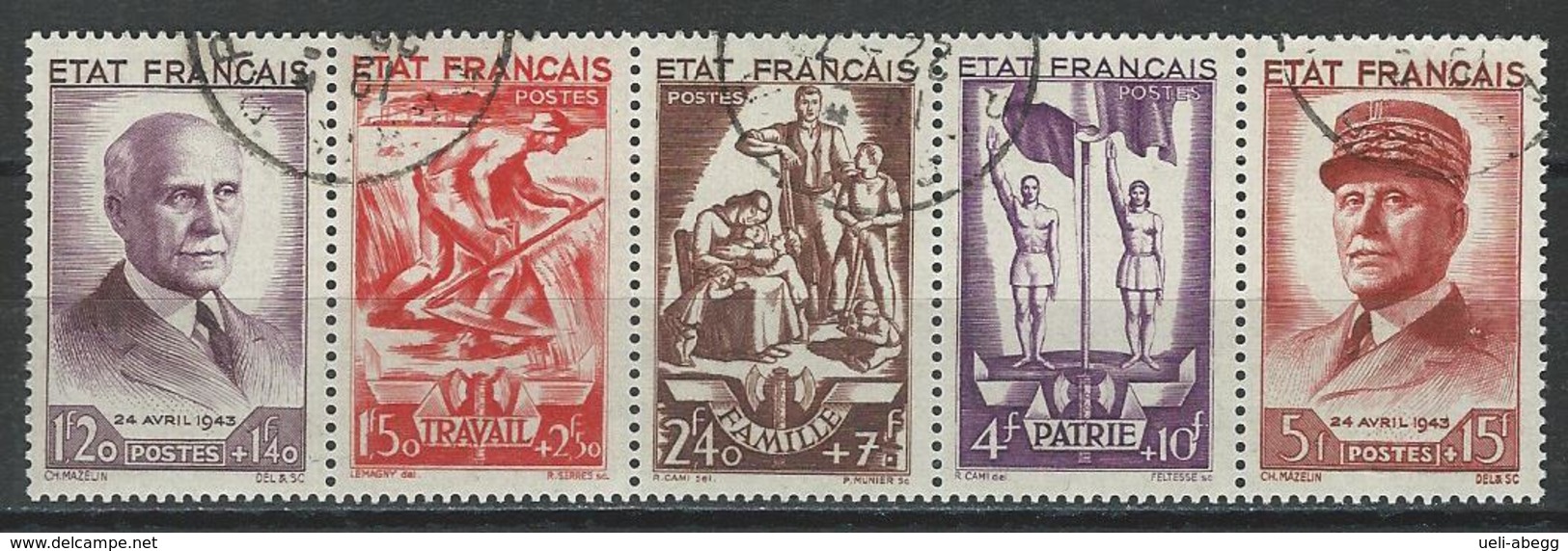 Frankreich Yv 576-80, Mi 589-93  Obl. - Used Stamps