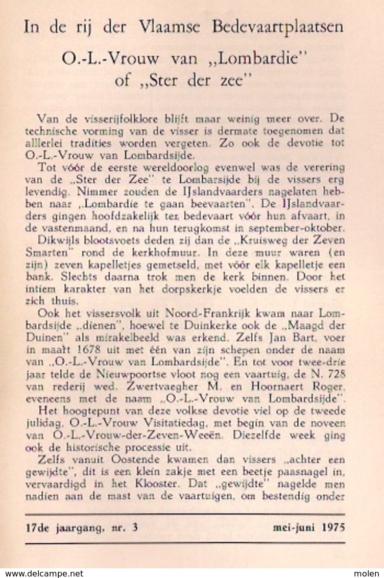 ©1975 LOMBARDSIJDE Visserij BEVEREN-IJZER Alveringem ROESBRUGGE Poperinge VEURNE VLAMERTINGE Nr3 BACHTEN DE KUPE Z353-42 - Middelkerke