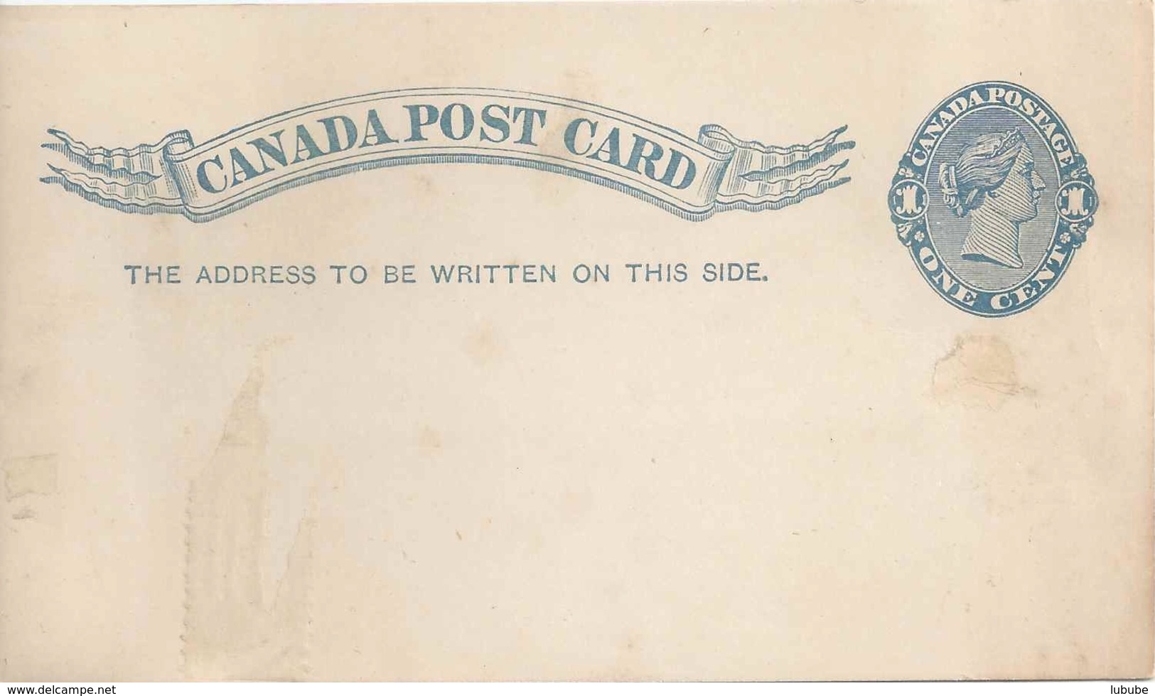 Post Card, 1 C.blau          Ca. 1875 - 1860-1899 Victoria