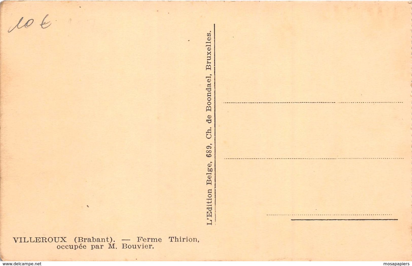 Villeroux - Ferme Thirion Occupée Par M. Bouvier - Chastre