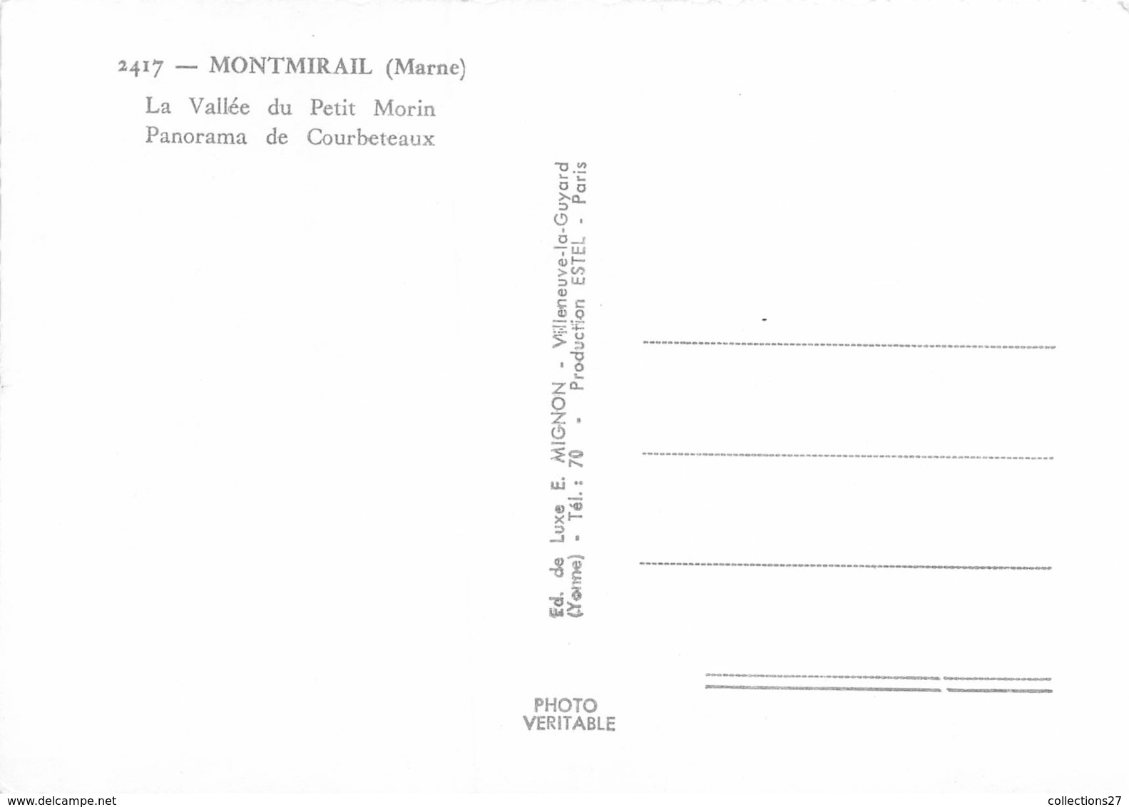 51-MONTMIRAIL- LA VALLEE DU PETIT MORIN, PANORAMA DE COURBETEAUX - Montmirail