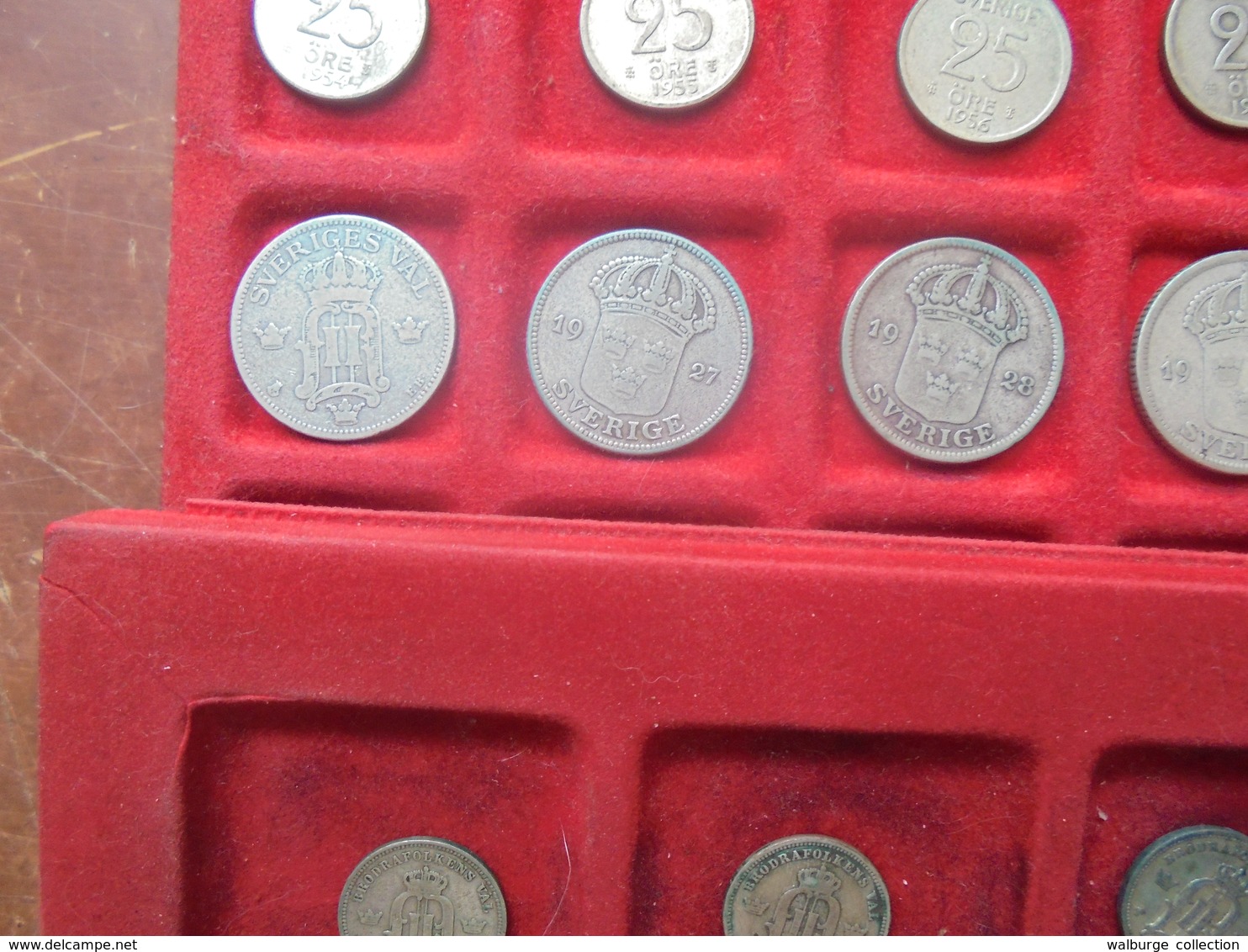 78 MONNAIES ARGENT(172 GRAMMES)-COLLECTION SUEDE ENTRE 1892 et 1962 TOUTES DATES DIFFERENTES !!!