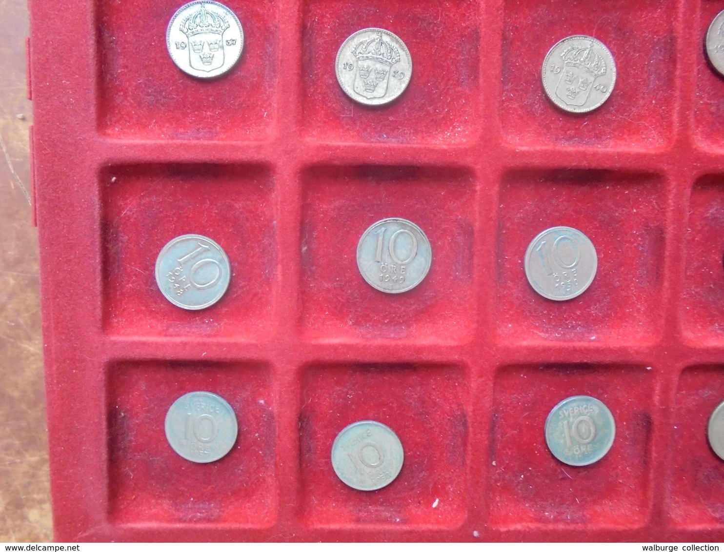 78 MONNAIES ARGENT(172 GRAMMES)-COLLECTION SUEDE ENTRE 1892 et 1962 TOUTES DATES DIFFERENTES !!!