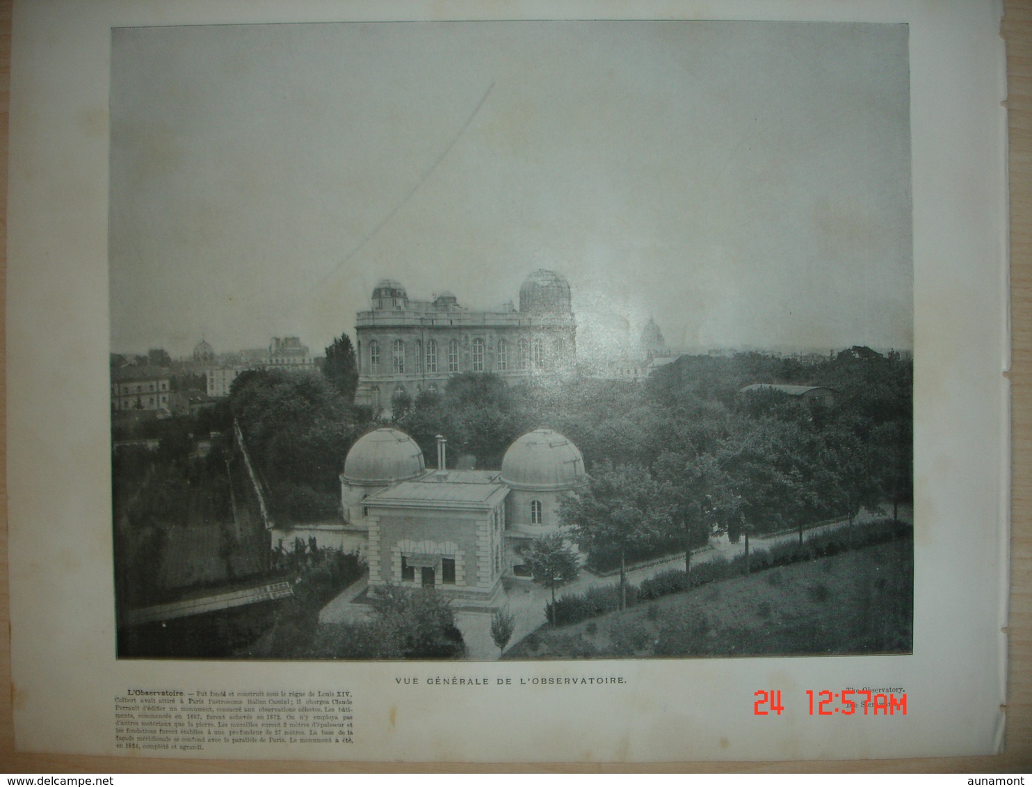 Lamina-Paris-1898---Plaisirs D'Ete-Le Jardin De Paris----Vue Generale De L'Observatoire - Parques, Jardines