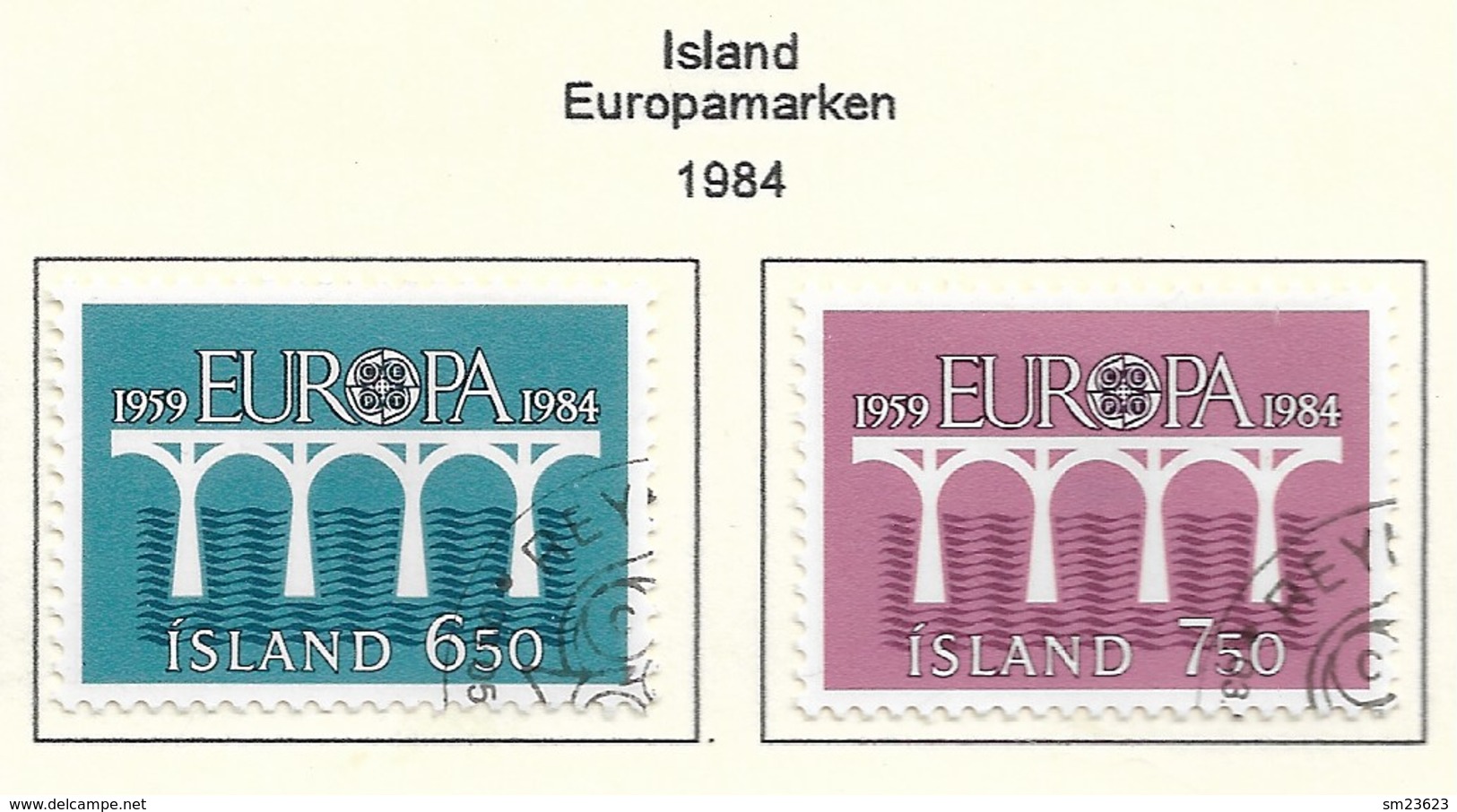 Irland  1984  Mi.Nr. 538 / 539 , EUROPA CEPT Brücken 25 Jahre Europäische Konferenz - Gestempelt / Fine Used / (o) - 1984