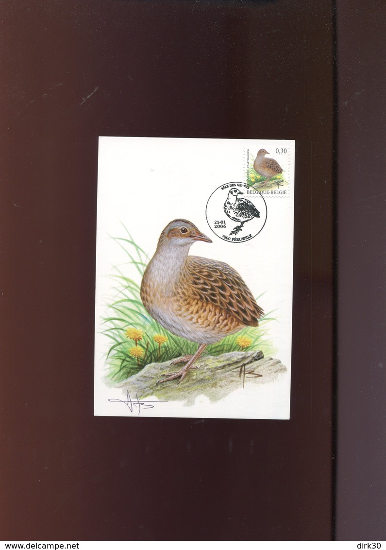 Belgie Buzin Vogels Birds 3478 Maximumkaart Peruwelz + Signature - 2001-2010