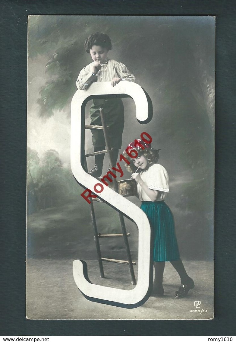 Grete Reinwald. Alphabet Lettre S. Enfants Et Bulles De Savon. Photo GL 4000/19 - Carte Rare. Recto/verso - Autres & Non Classés