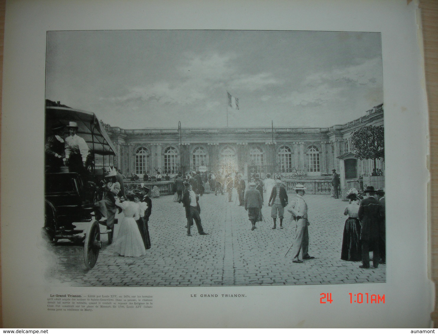 Lamina-Paris-1898--- Bassin De Neptune---Le Grand Trianon - Cartas Panorámicas
