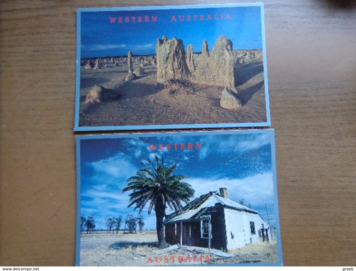 Australia / 2 Cards Of Western Australia: South Of Geraldton + Limestone Formations In Pinnacle Desert -> Unwritten - Autres & Non Classés