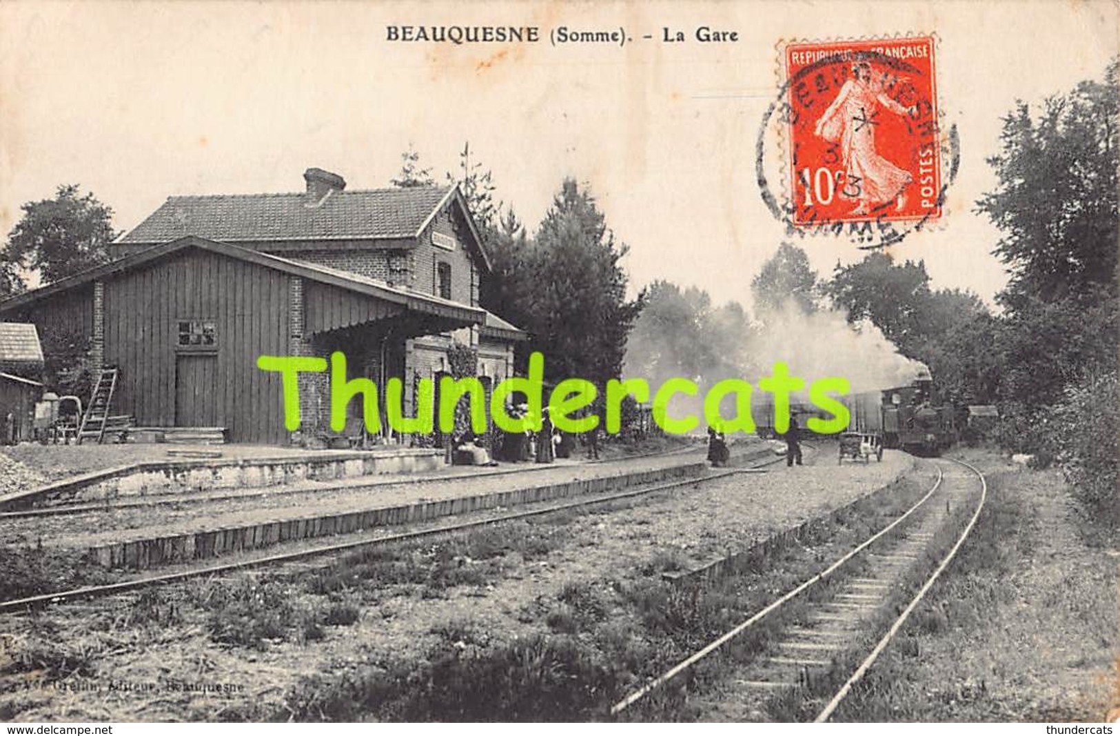 CPA 80 BEAUQUESNE SOMME LA GARE TRAIN A VAPEUR - Beauquesne