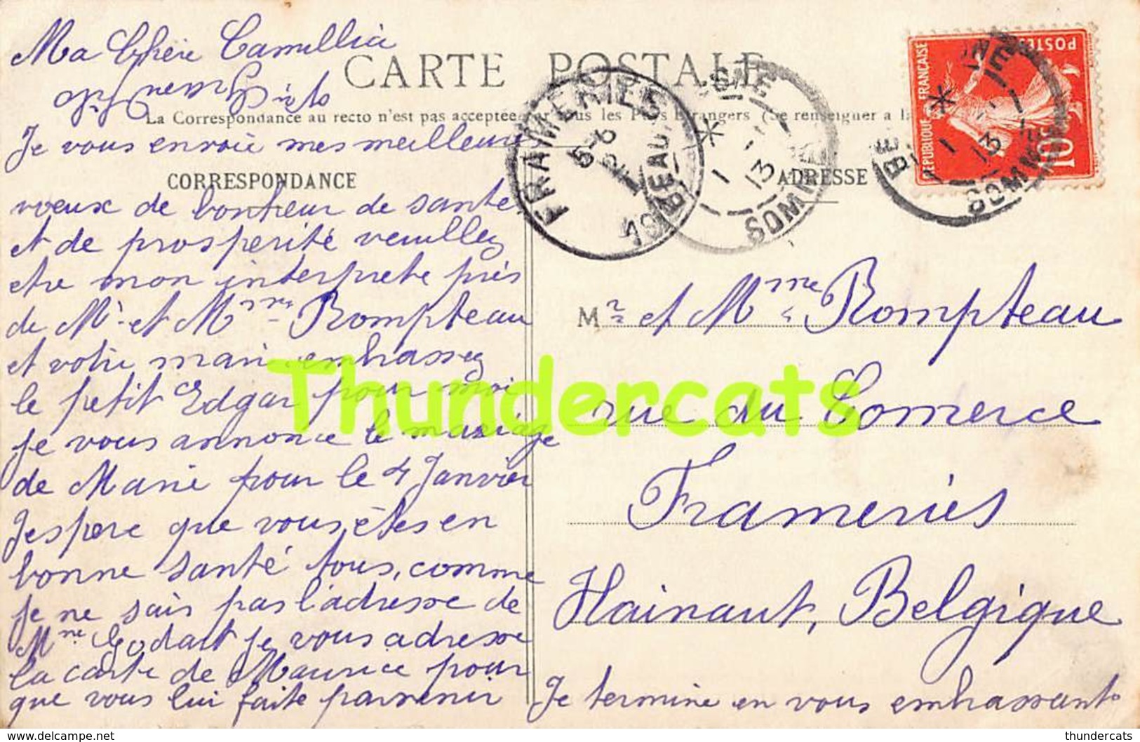 CPA 80 BEAUQUESNE SOMME LA RUE ST ANTOINE ( PLI D'ANGLE ) - Beauquesne