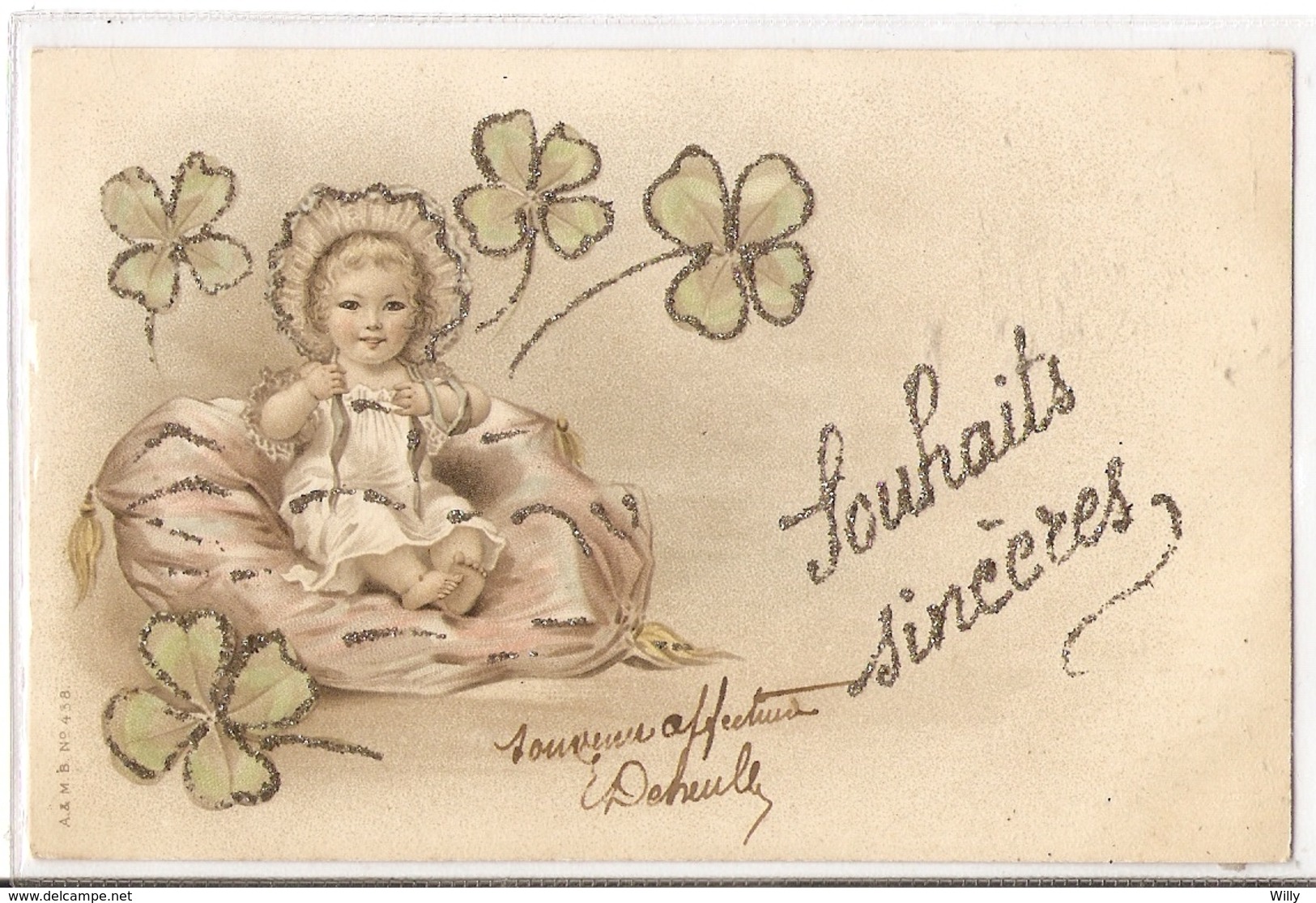 K 1948 OLD   ( 1906 ) FANTASY  POSTCARD  , CHILDREN   ,FINE ART - Autres & Non Classés