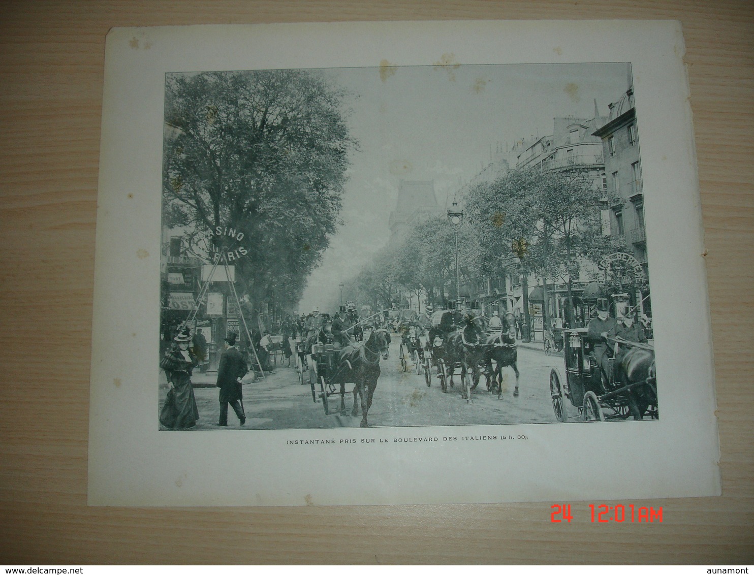 Lamina-Paris-1898--1 Boulevard Des Italiens---Saint-Vincent-de-Paul - Cartas Panorámicas