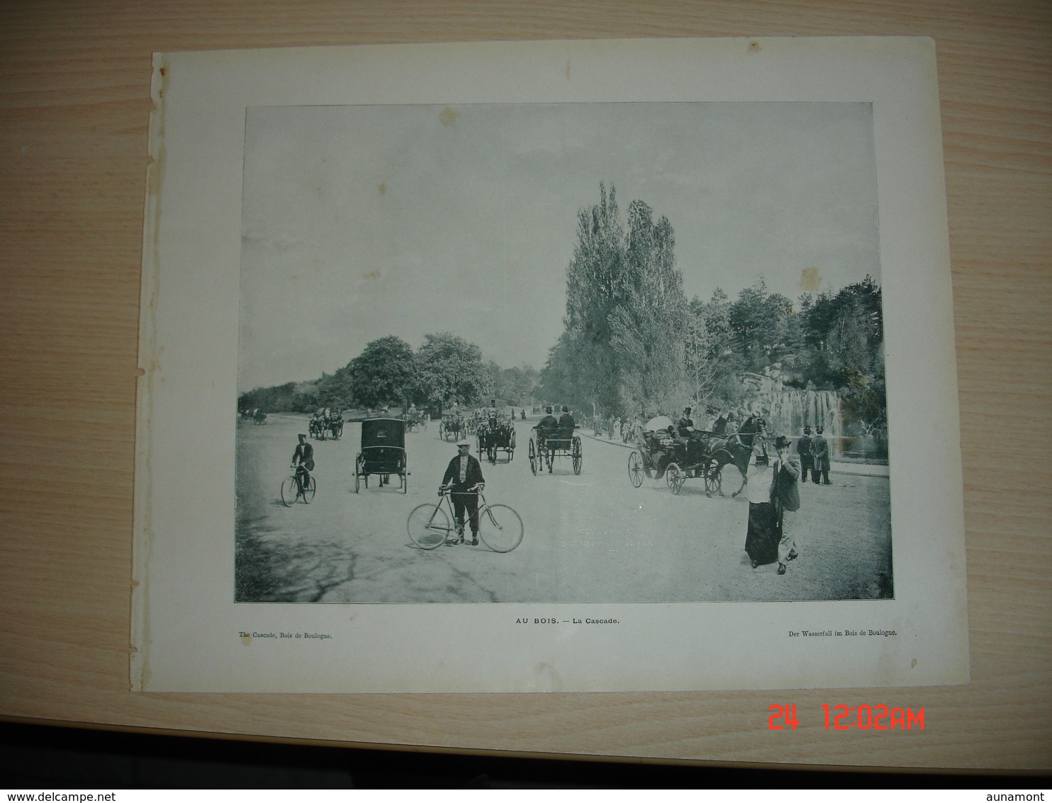 Lamina-Paris-1898--1 Au Bois-La Cascade----Les Statues Du Jardin Du Luxembourg - Parques, Jardines