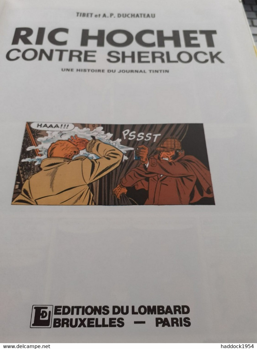 Ric Hochet Contre Sherlock TIBET DUCHATEAU Le Lombard 1987 - Ric Hochet