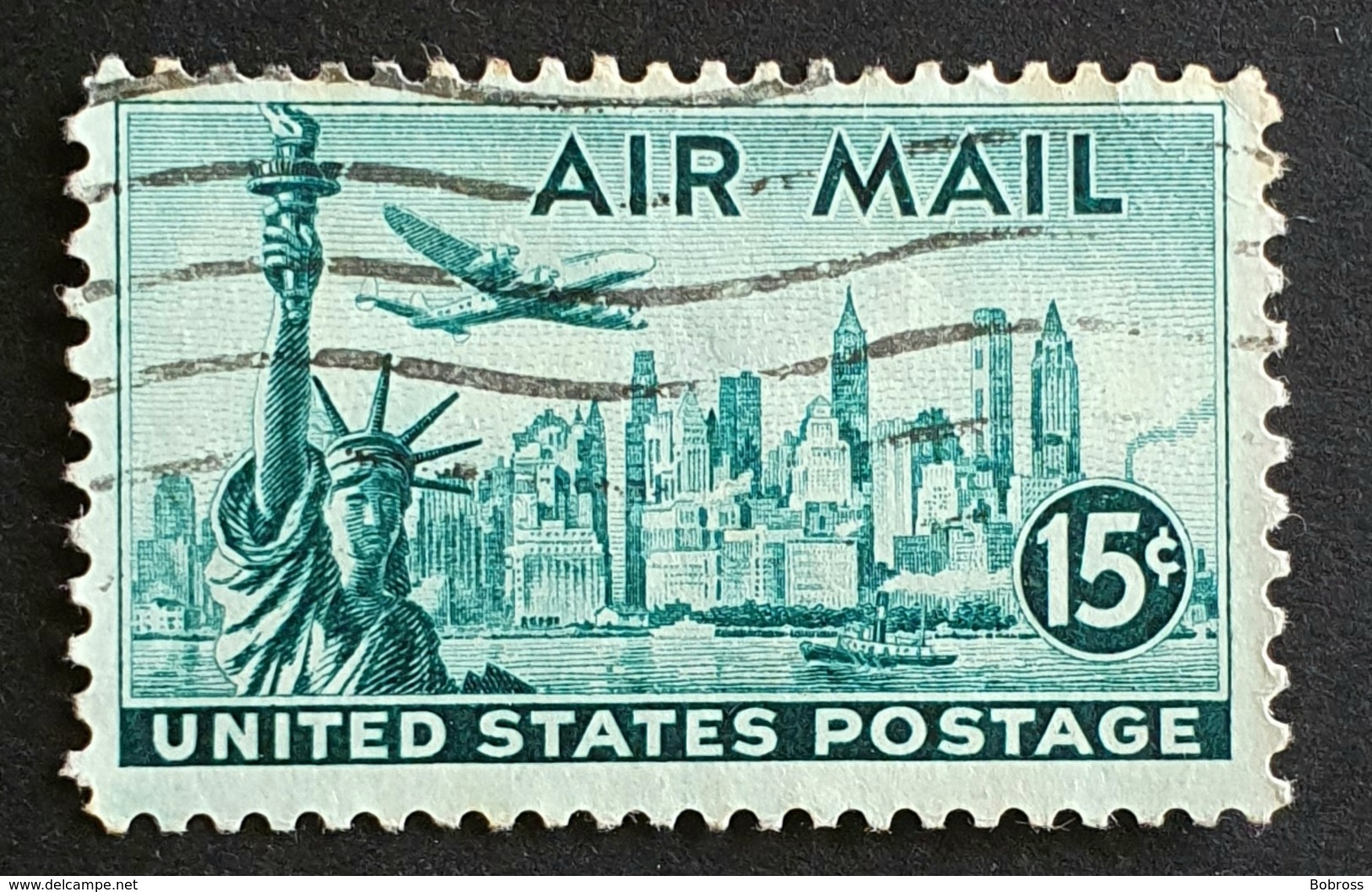 Airmail,  #C35, Statue Of Liberty, United States Of America, USA, Used - 2b. 1941-1960 Unused