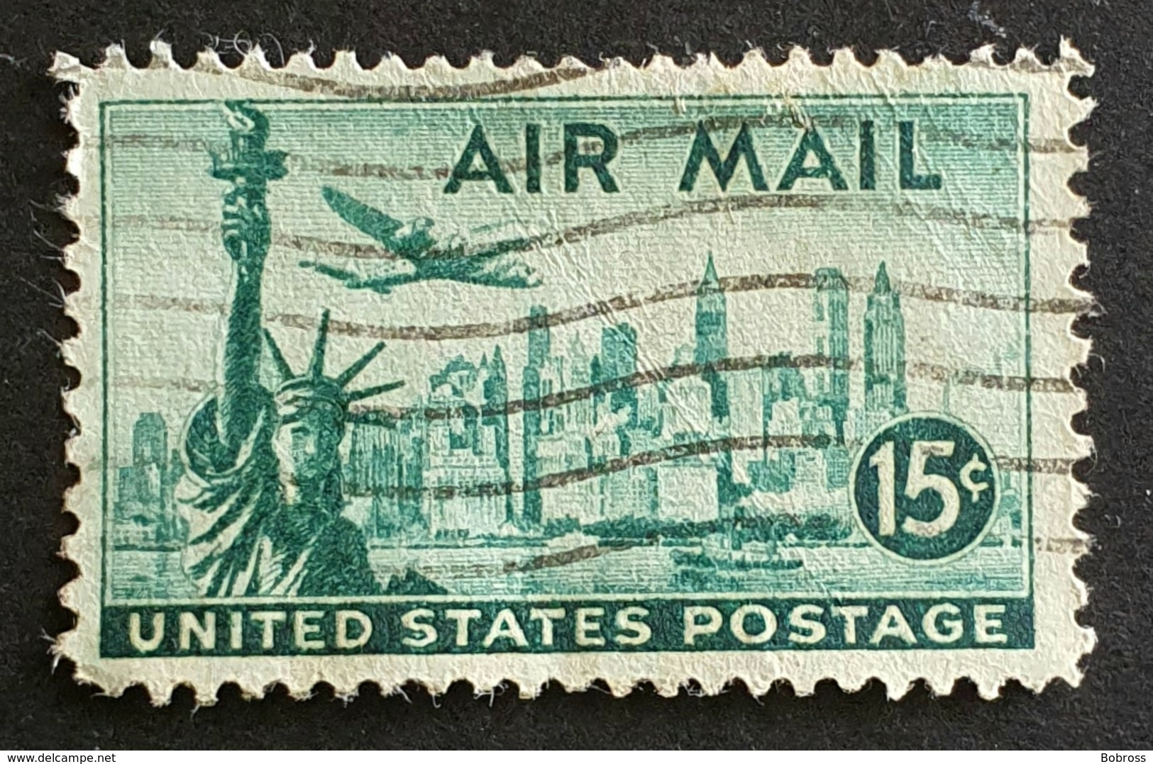 Airmail,  #C35, Statue Of Liberty, United States Of America, USA, Used - 2b. 1941-1960 Ongebruikt