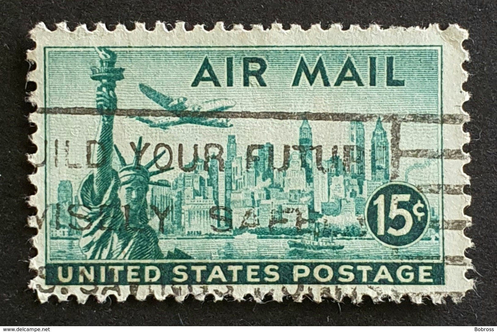 Airmail,  #C35, Statue Of Liberty, United States Of America, USA, Used - 2b. 1941-1960 Neufs