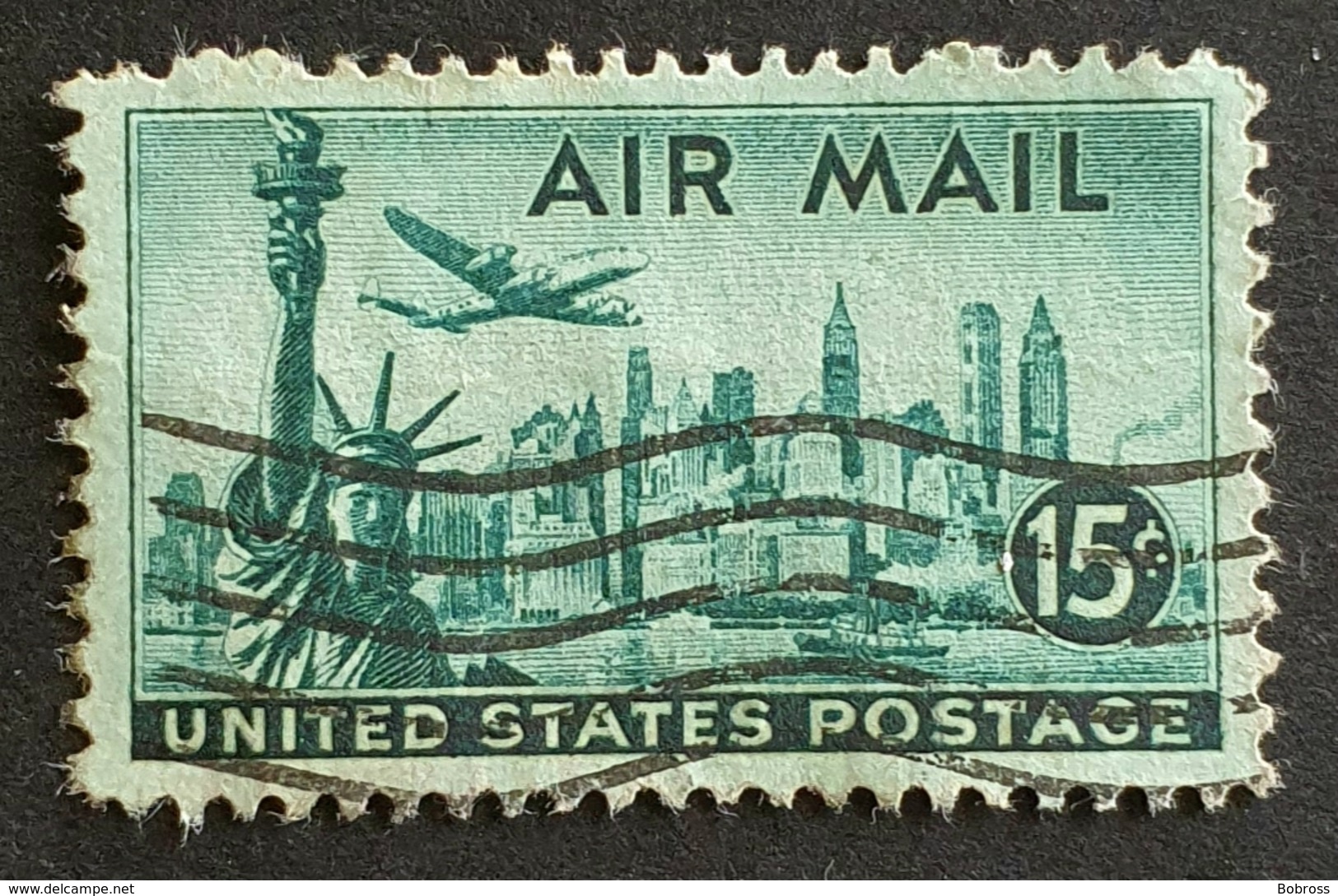 Airmail,  #C35, Statue Of Liberty, United States Of America, USA, Used - 2b. 1941-1960 Ongebruikt