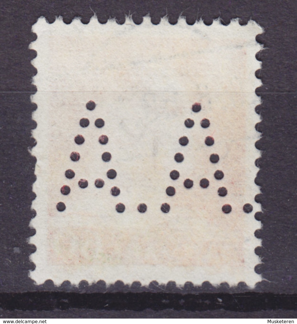Denmark Perfin Perforé Lochung (A05) 'A.A.' Aaberaa Amt, Aabenraa Apenrade Fr. IX. Stamp (2 Scans) - Variedades Y Curiosidades