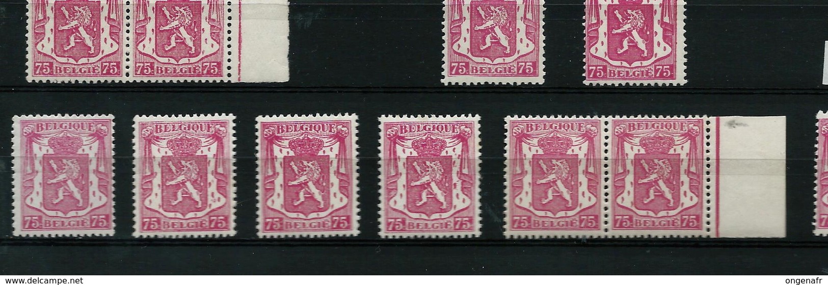 Lion Héraldique "petir Sceau De L'Etat" N° 713 - 713 A  Soit 62 Timbres (** Et *)  CU Varibel !! - 1935-1949 Petit Sceau De L'Etat