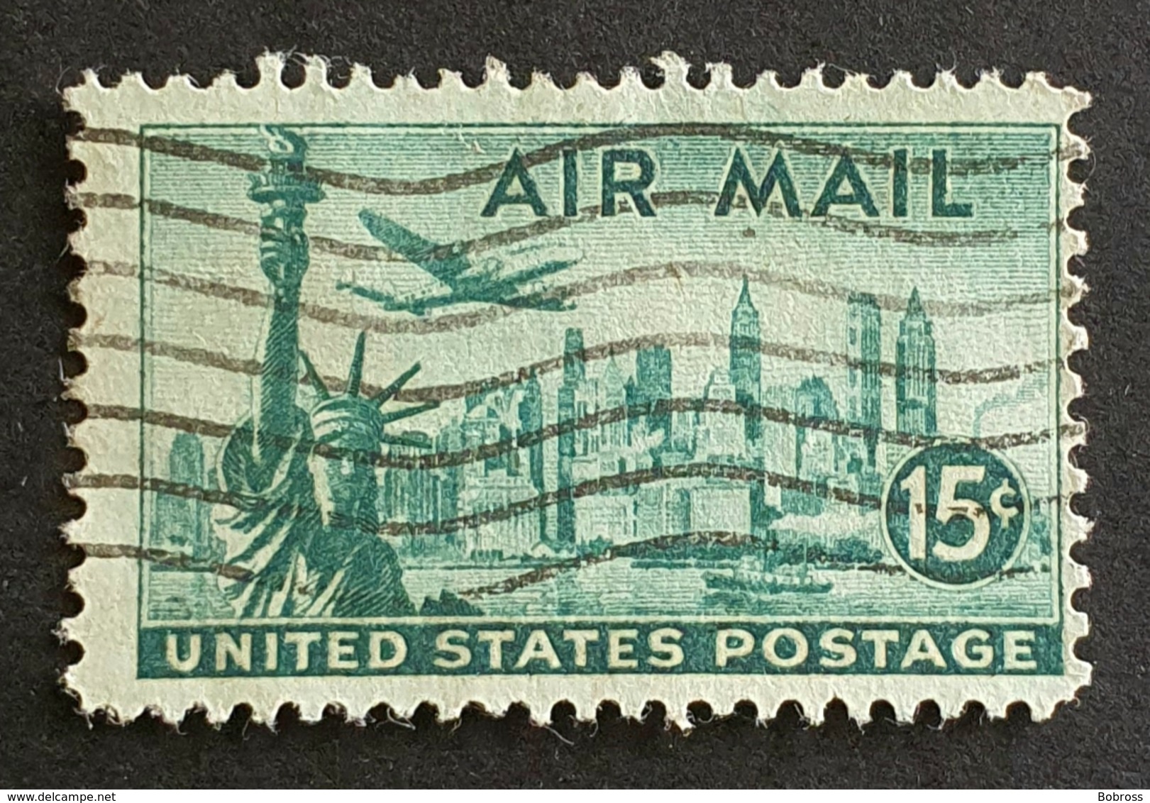 Airmail,  #C35, Statue Of Liberty, United States Of America, USA, Used - 2b. 1941-1960 Nuevos