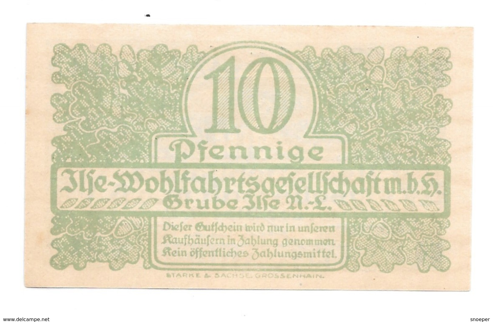 **notgeld Grube -Ilse Wohlfarts-gesellschaft 10 Pfennig    ND - [11] Emissions Locales