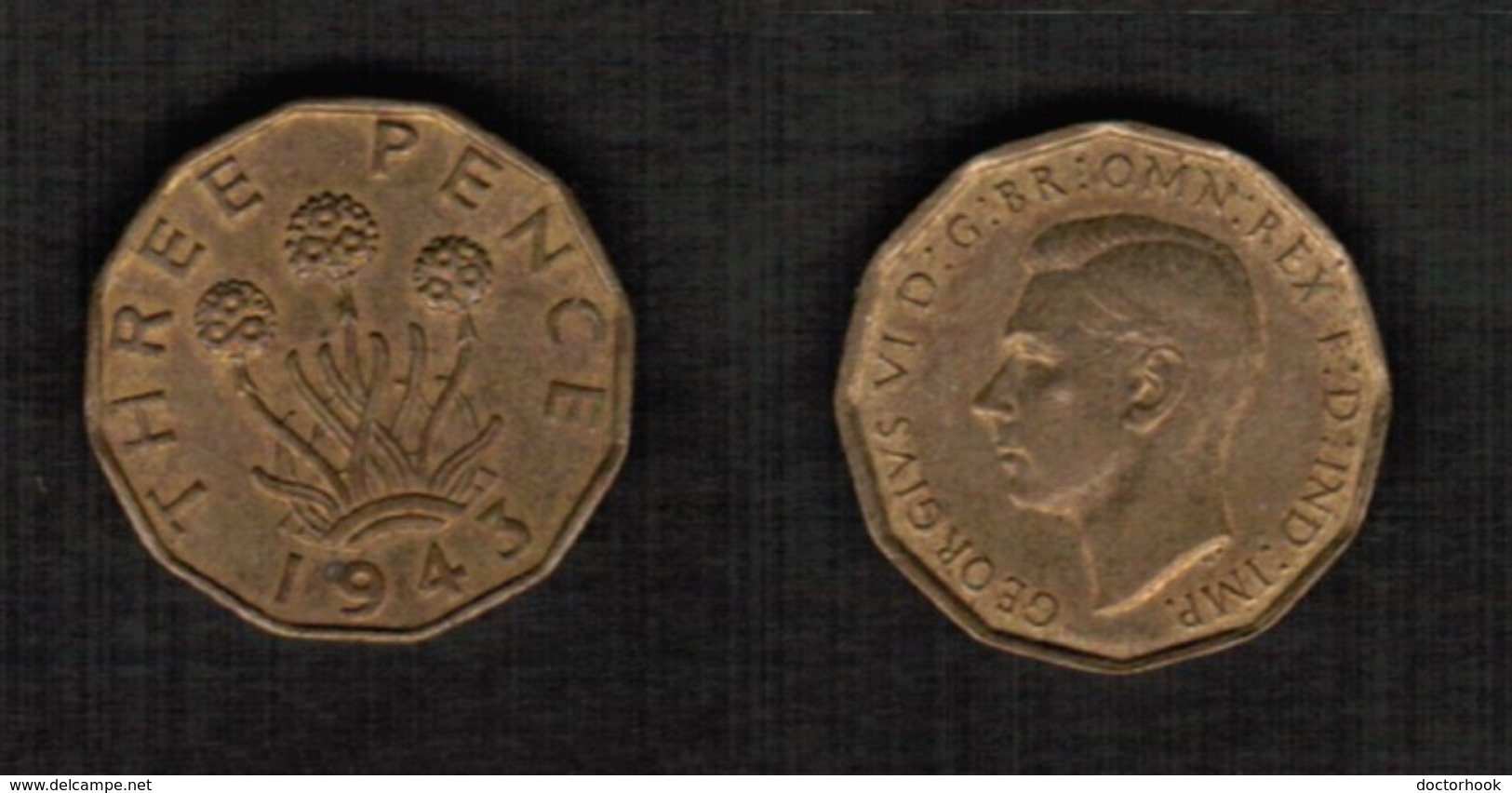 GREAT BRITAIN  3 PENCE 1943 (KM # 849) #5559 - F. 3 Pence