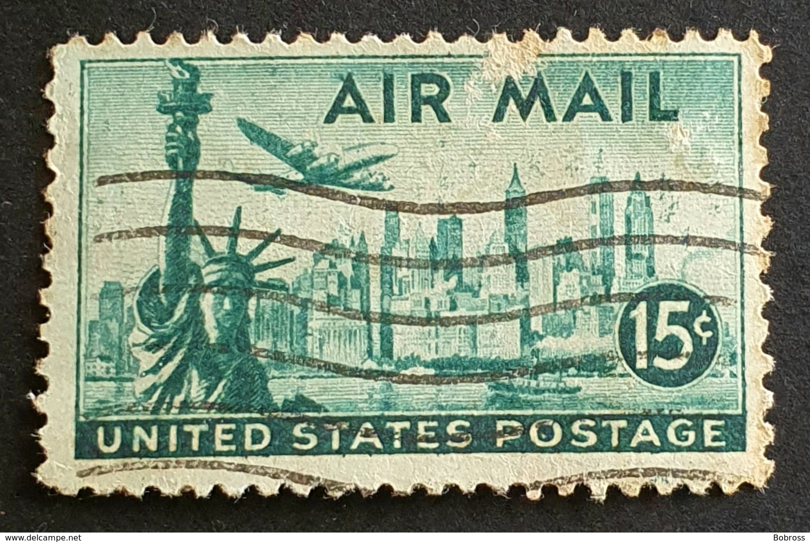 1947 Airmail,  #C35, Statue Of Liberty, United States Of America, USA, Used - 2b. 1941-1960 Neufs