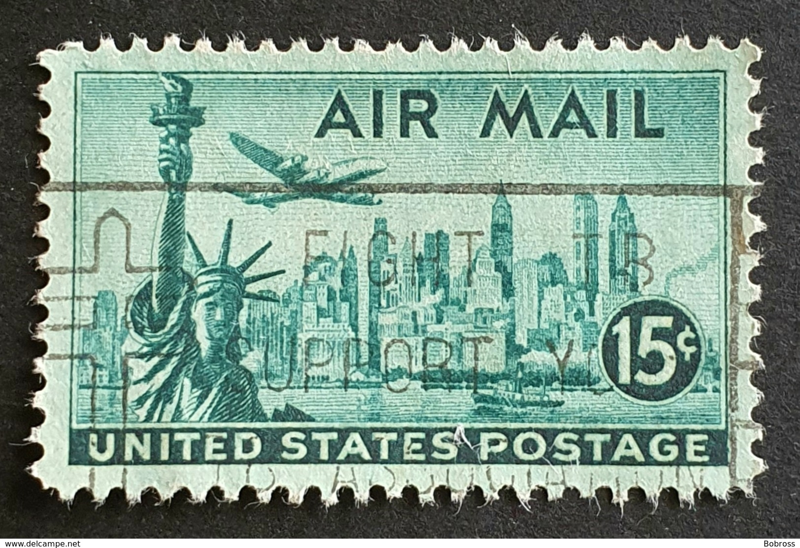 1947 Airmail,  #C35, Statue Of Liberty, United States Of America, USA, Used - 2b. 1941-1960 Nuevos