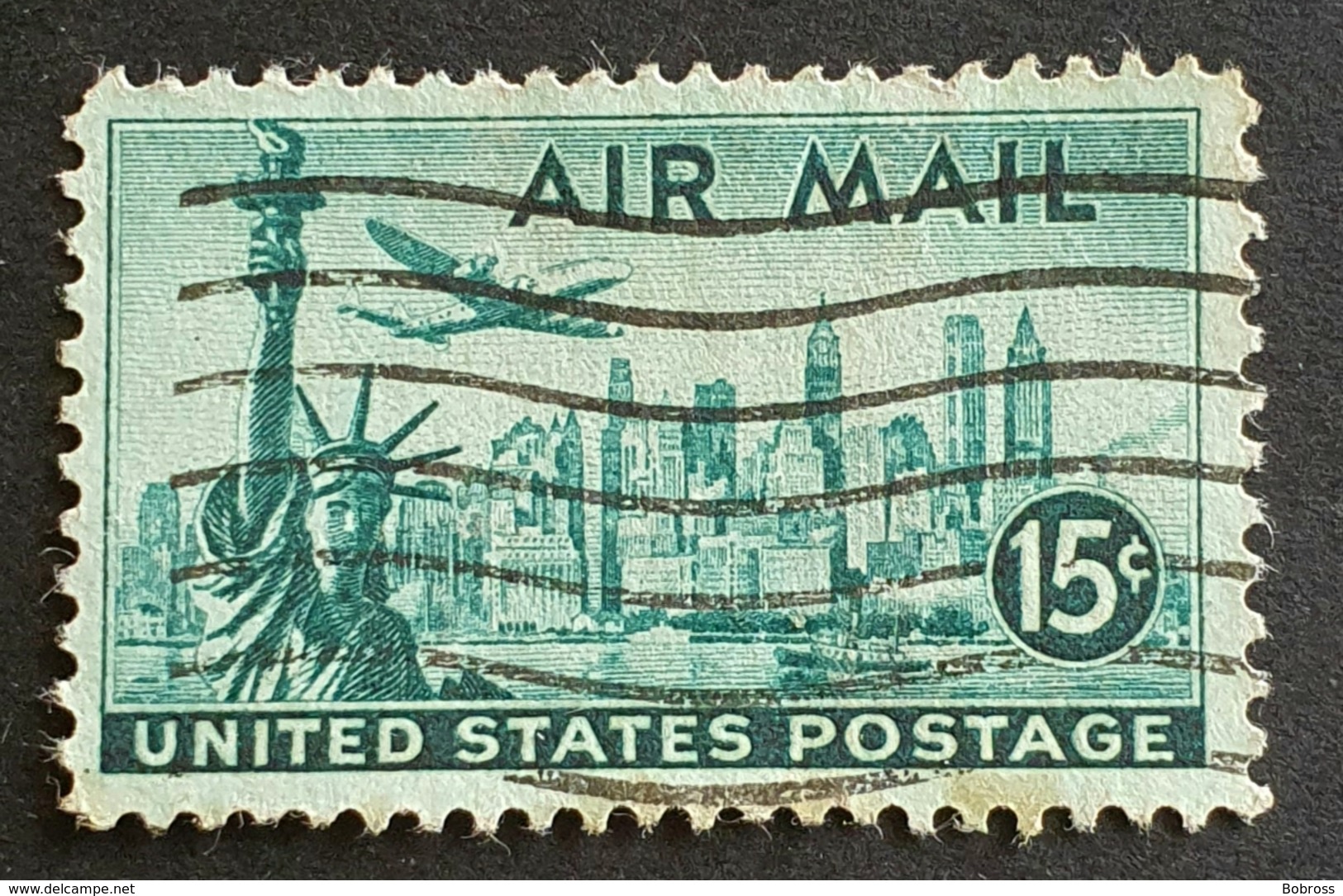 1947 Airmail,  #C35, Statue Of Liberty, United States Of America, USA, Used - 2b. 1941-1960 Nuevos