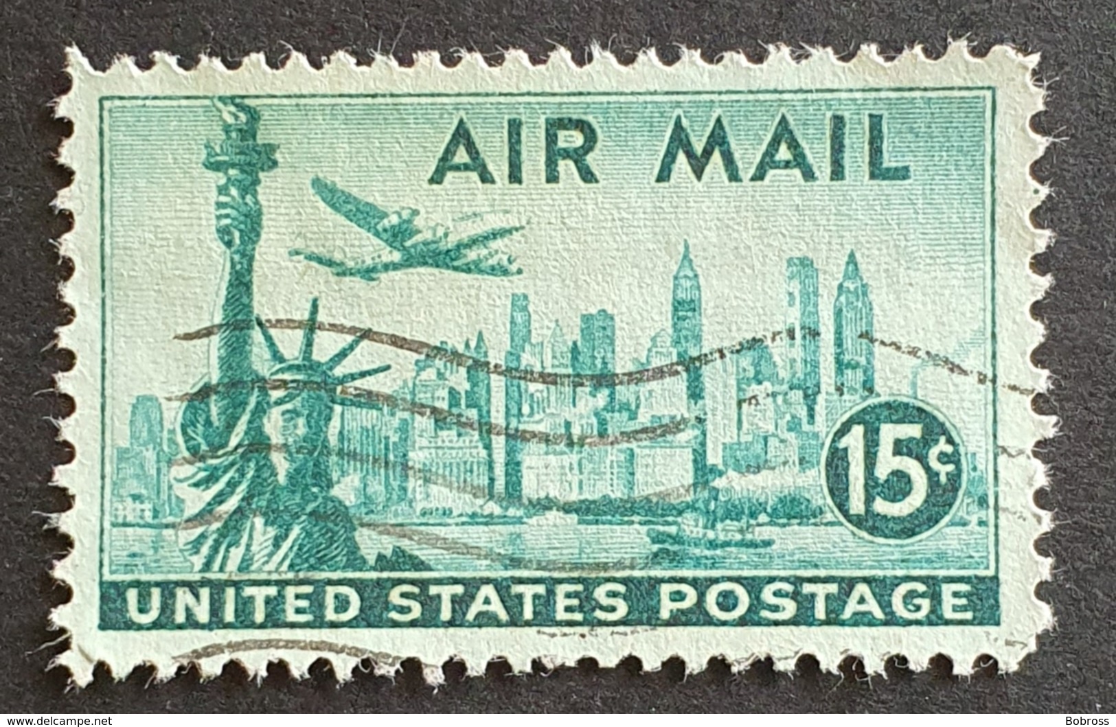 1947 Airmail,  #C35, Statue Of Liberty, United States Of America, USA, Used - 2b. 1941-1960 Ungebraucht