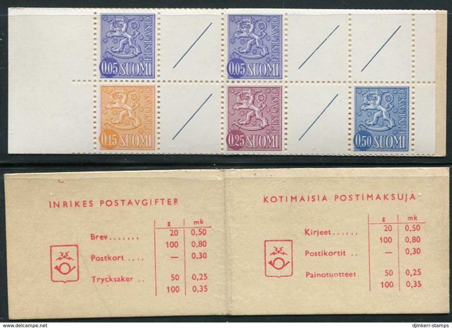 FINLAND 1972 Lion Definitive 1 Mk. Complete Booklet MNH / **.  Michel MH 4 - Postzegelboekjes