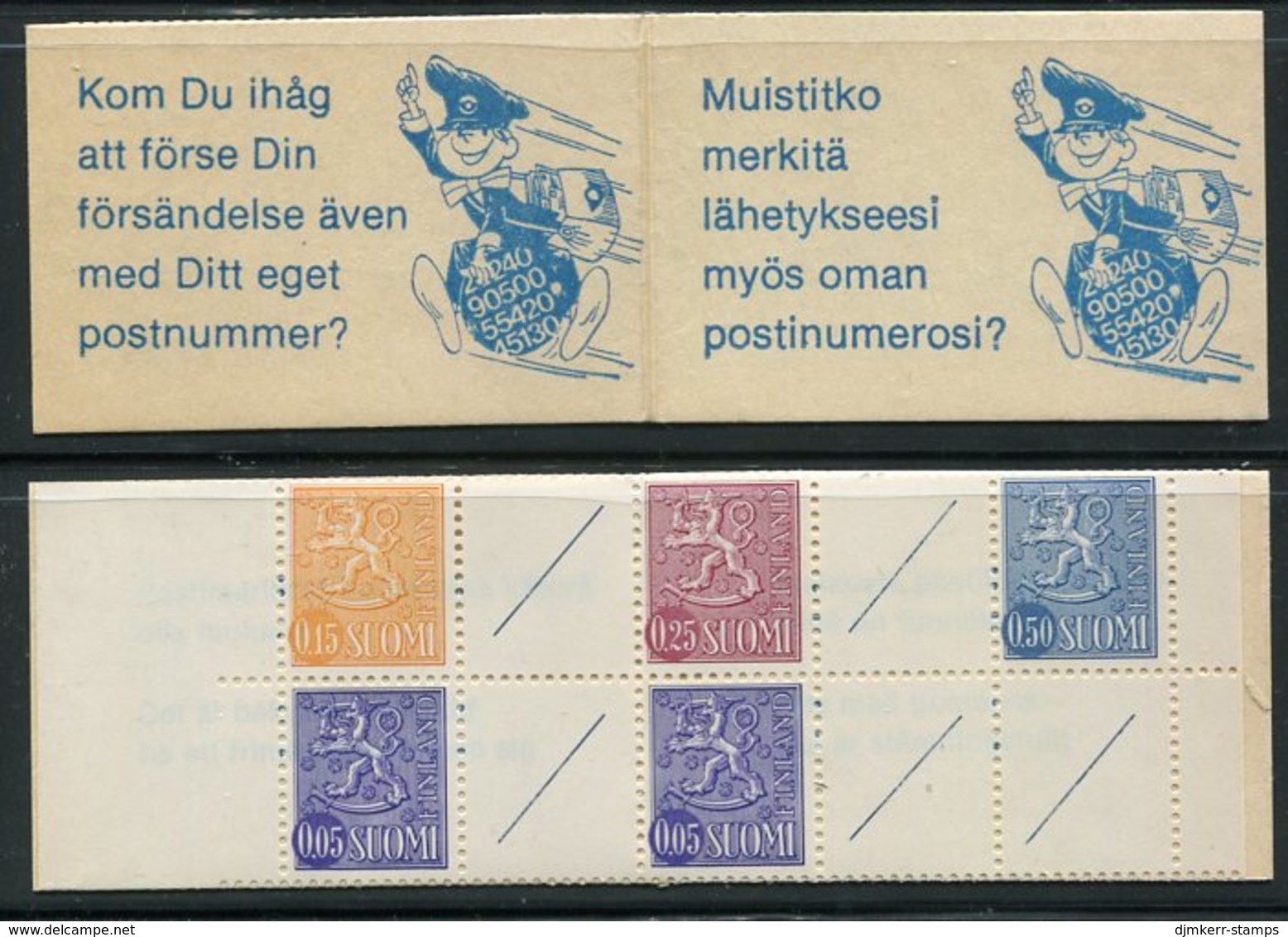 FINLAND 1972 Lion Definitive 1 Mk. Complete Booklet MNH / **.  Michel MH 5 - Carnets