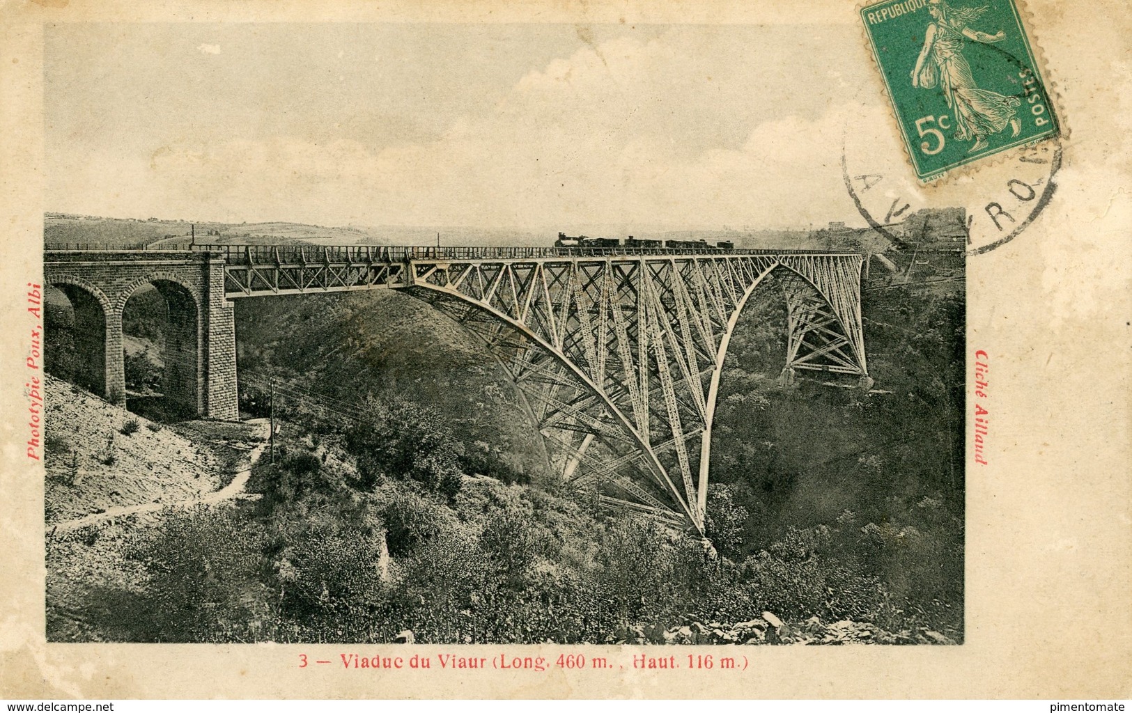 VIADUC DU VIAUR TRAIN LOCOMOTIVE - Rodez