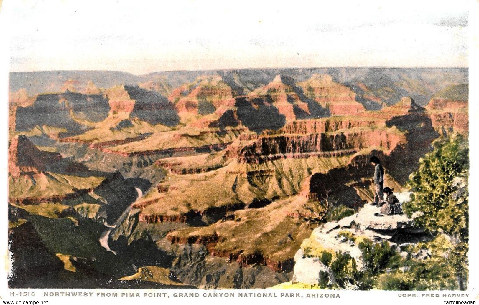 [DC12093] CPA - UNITED STATES - ARIZONA - NORTHWEST FROM PIMA POINT - GRAND CANYON NATIONAL P - PERFETTA - Non Viaggiata - Grand Canyon