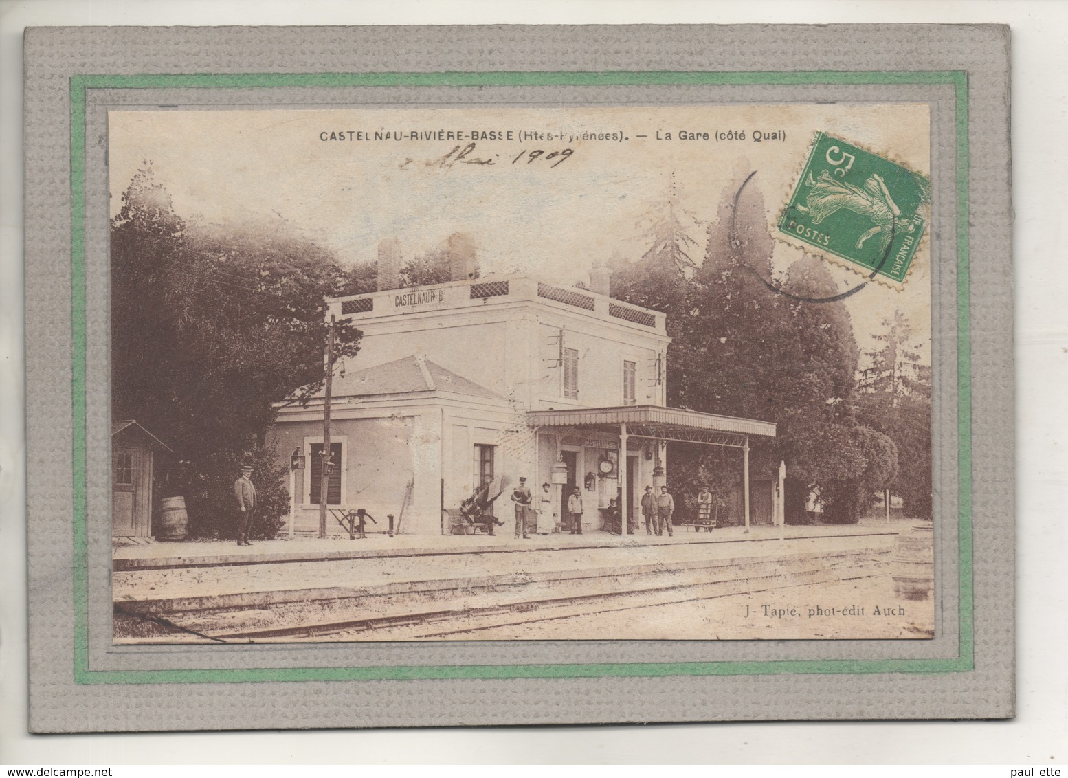 CPA - (65) CASTELNAU-RIVIERE-BASSE - Aspect De L'intérieur De La Gare En 1909 - Castelnau Riviere Basse