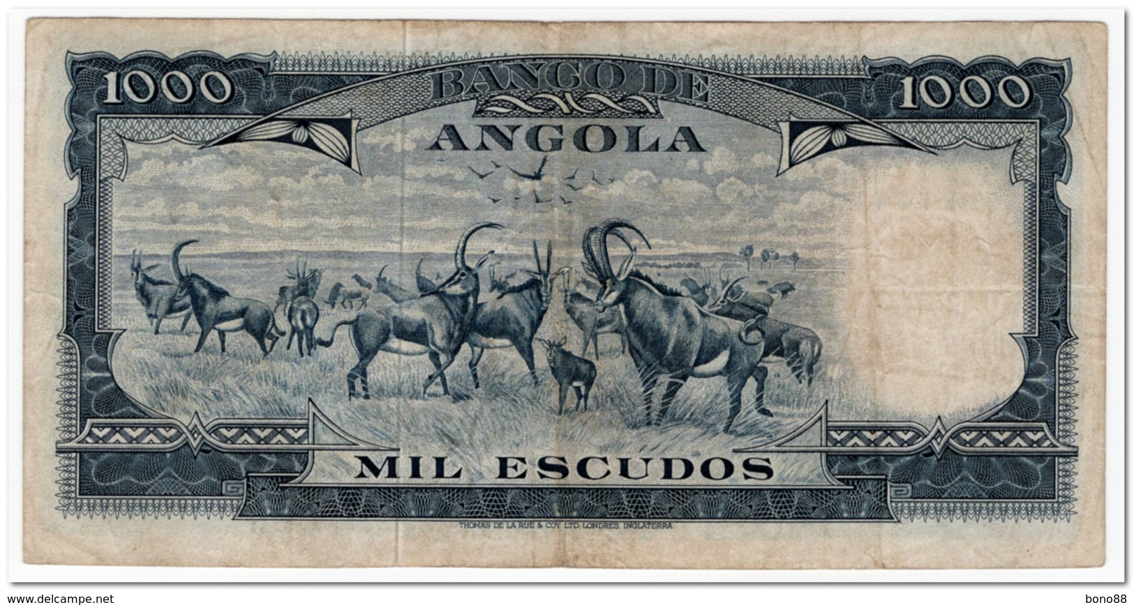 ANGOLA,1000 ESCUDOS,1970,P.98,VF,1 PINHOLE - Angola