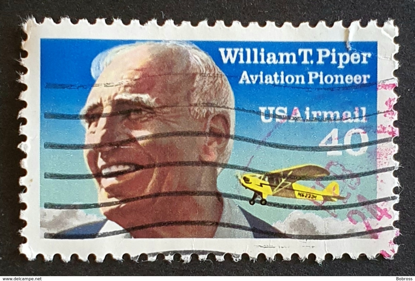 Airmail,  #C129, William T. Piper, United States Of America, USA, Used - 2b. 1941-1960 Nuovi
