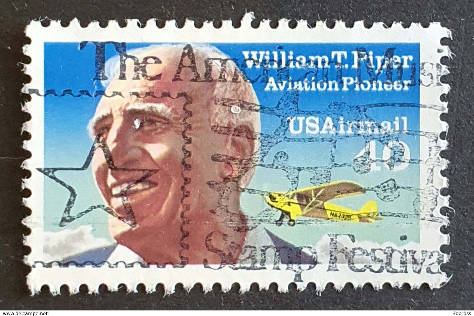 Airmail,  #C129, William T. Piper, United States Of America, USA, Used - 2b. 1941-1960 Nuevos