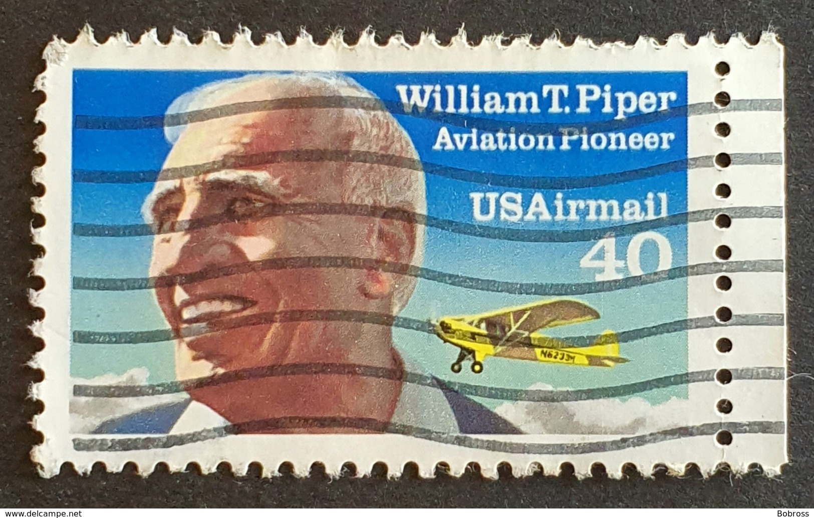 Airmail,  #C129, William T. Piper, United States Of America, USA, Used - 2b. 1941-1960 Ungebraucht