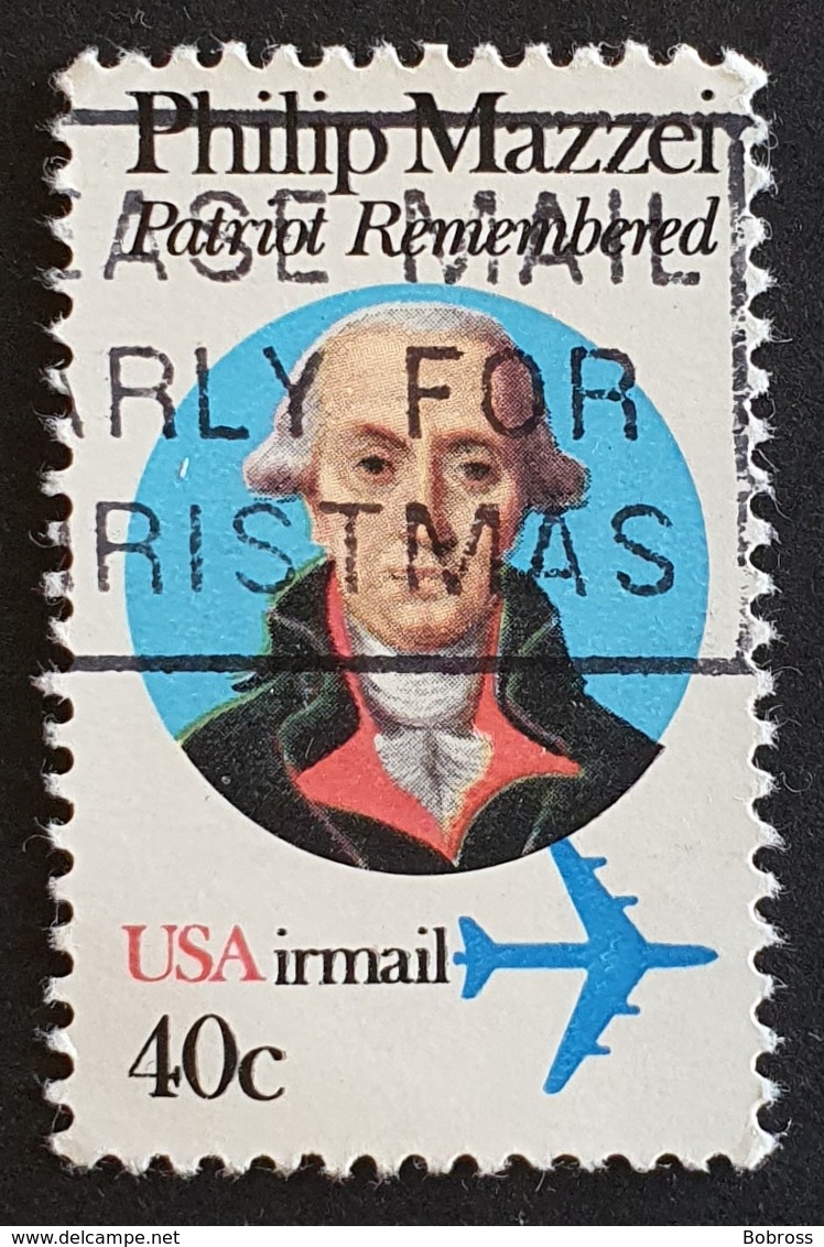 Airmail,  #C98, Philip Mazzei, United States Of America, USA, Used - 2b. 1941-1960 Ungebraucht