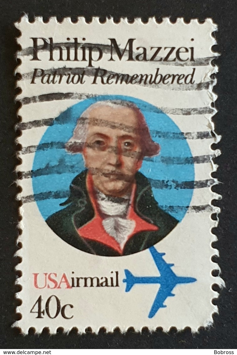 Airmail,  #C98, Philip Mazzei, United States Of America, USA, Used - 2b. 1941-1960 Ungebraucht