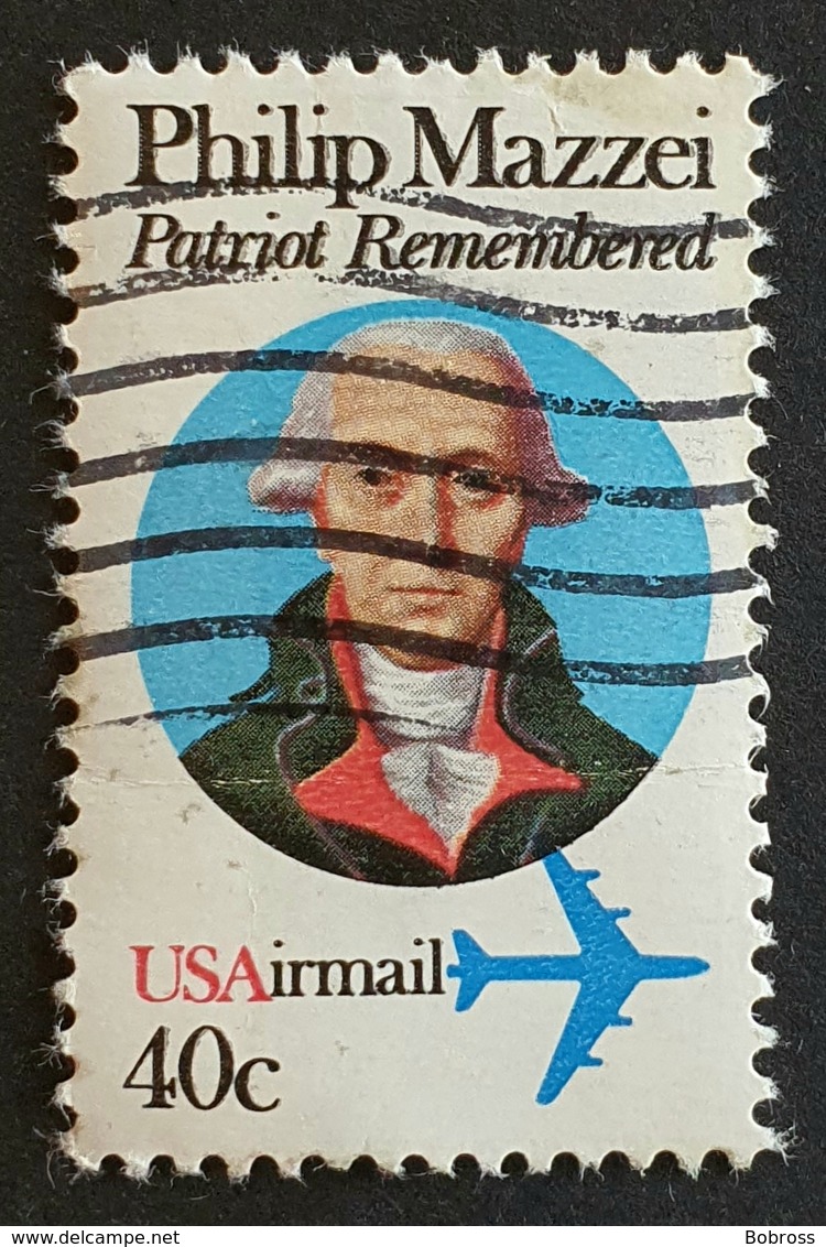 Airmail,  #C98, Philip Mazzei, United States Of America, USA, Used - 2b. 1941-1960 Ongebruikt