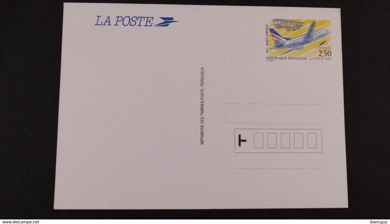 Entier Postal Neuf N°YT 2778-CP1 1992 Sur Carte Postale - 50 Ans Liaison Postale Aérienne Nancy Lunéville - Standard- Und TSC-Briefe (vor 1995)