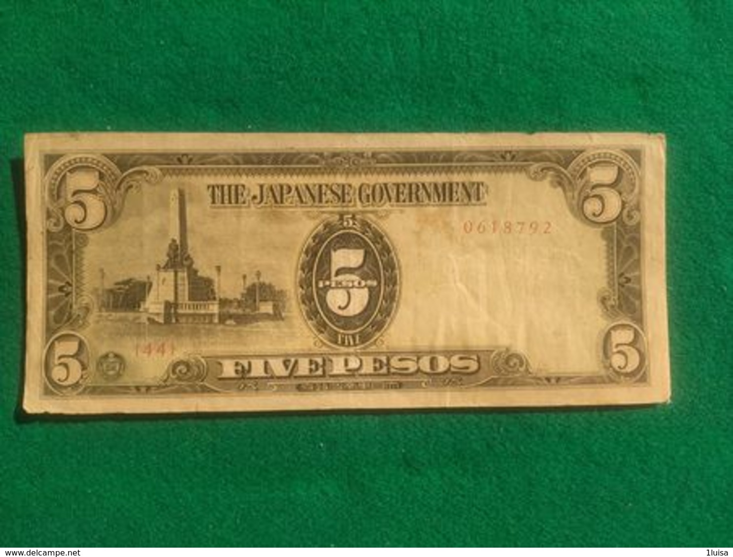 GIAPPONE 5 PESOS 1940/45 - Japon