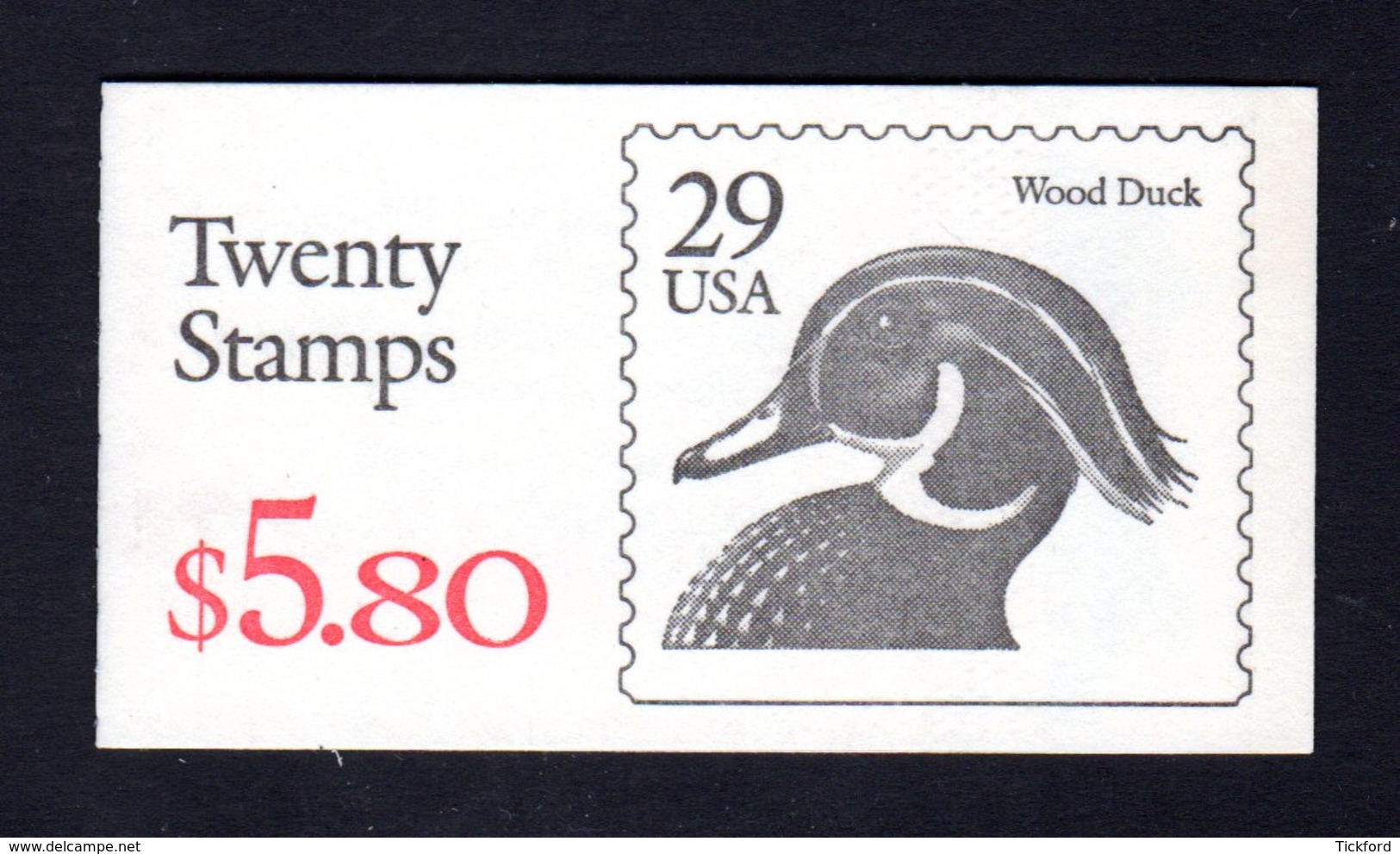 ETATS-UNIS 1991 - Carnet Yvert C 1936 - Scott #2484a - NEUF** MNH - Faune, Canard Des Bois - 1981-...